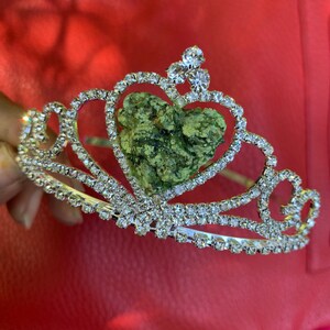 Marijuana Princess Tiara Weed Queen Cannabis Stoner Heart Shaped Nug