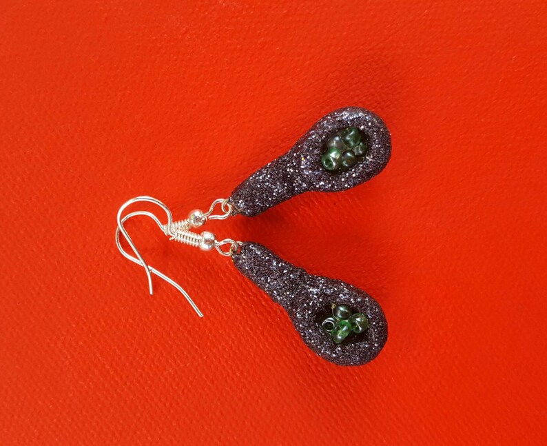 Black glitter marijuana bowl weed pipe cannabis jewelry ganja Etsy