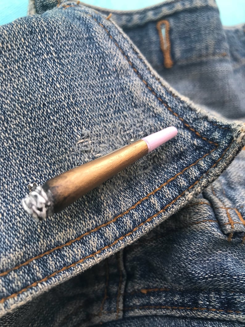 Gold and pink marijuana cone wrap joint spliff pre roll Etsy