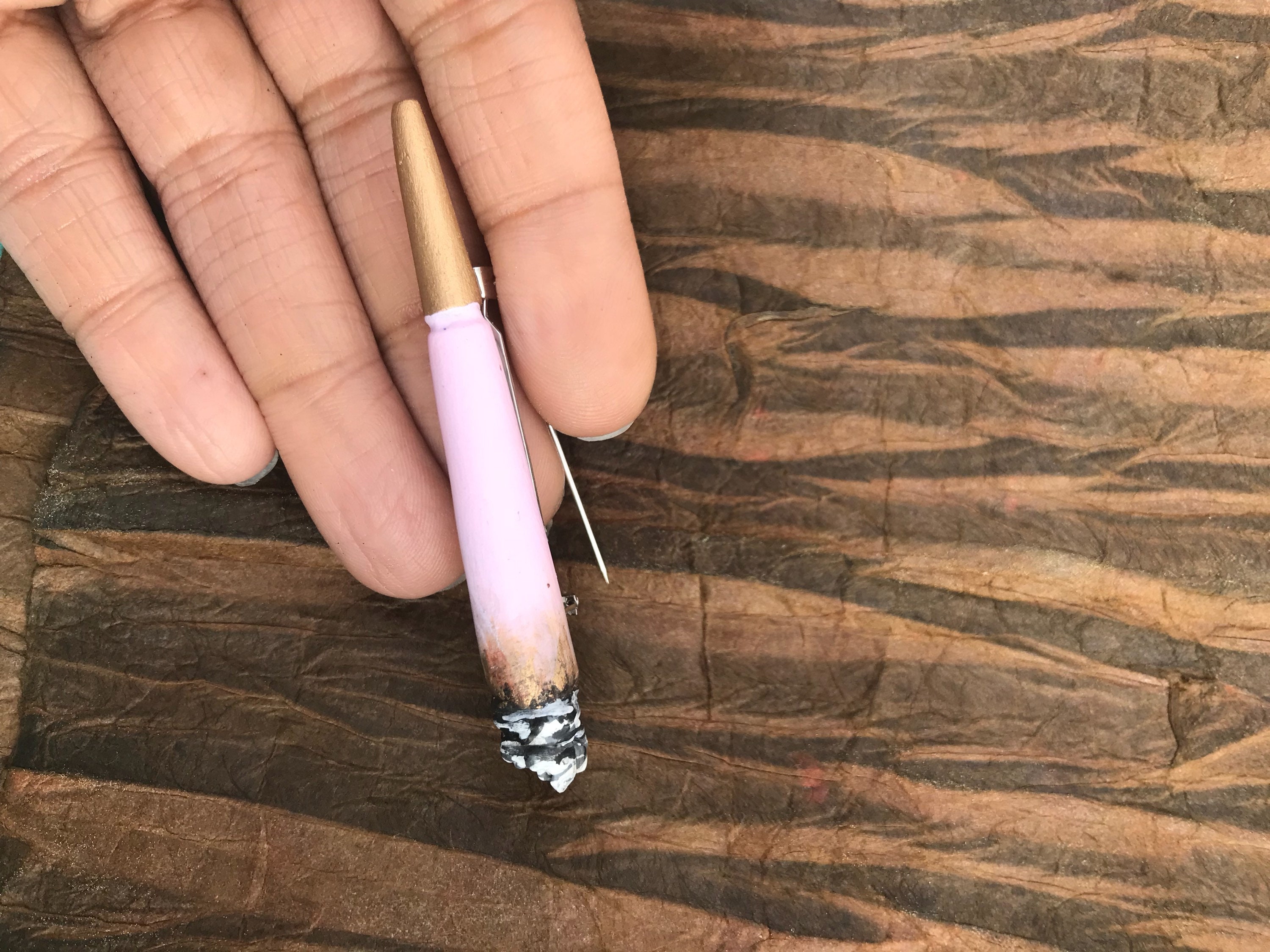 Pink weed marijuana joint raw cone wrap joint gold stoner Etsy