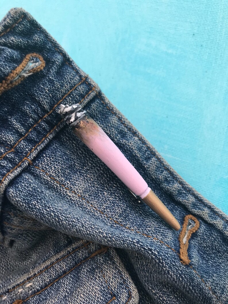 Pink weed marijuana joint raw cone wrap joint gold stoner Etsy