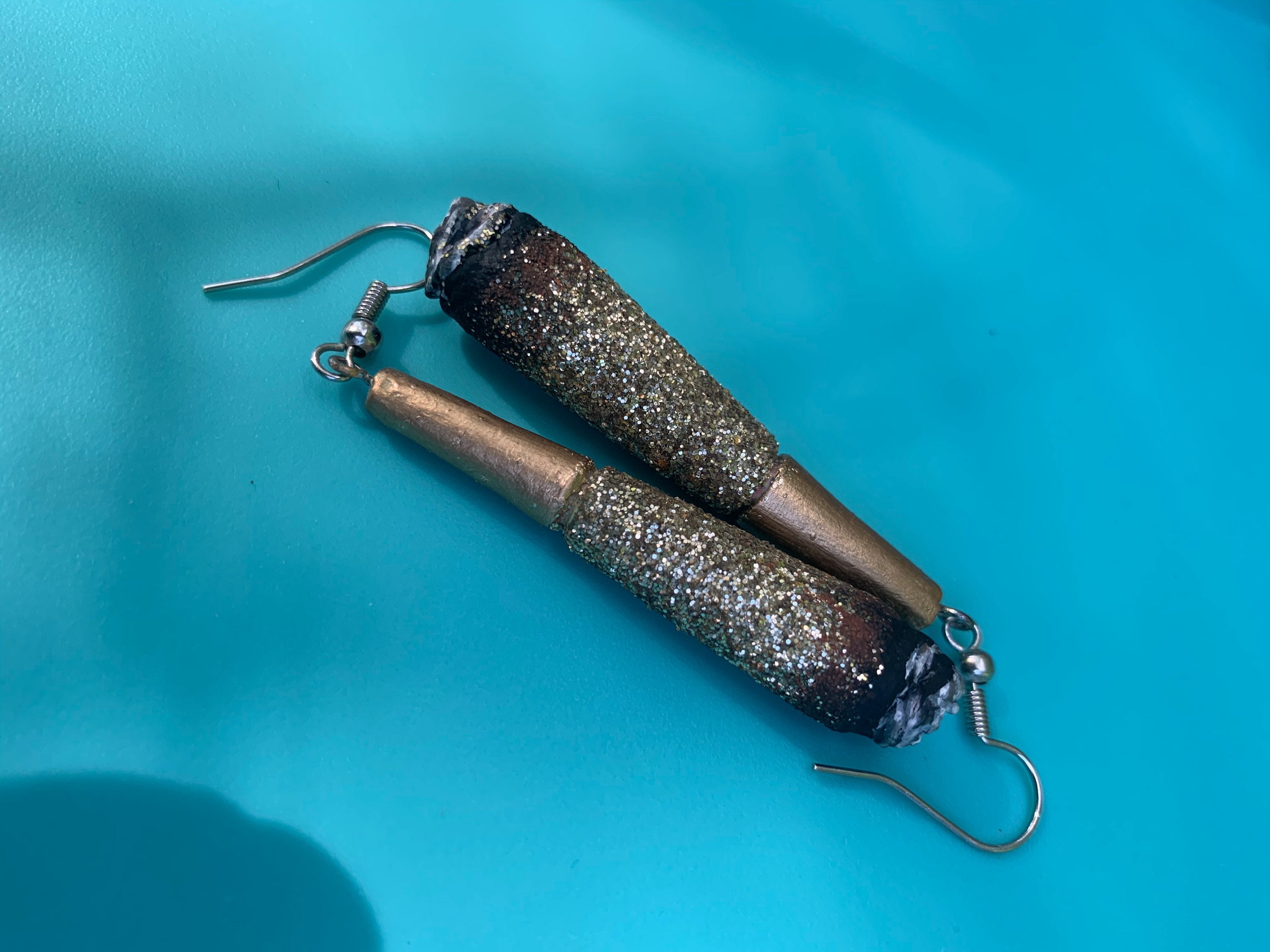 Gold Glitter Raw Cone Joint Marijuana Cannabis Weed Stoner