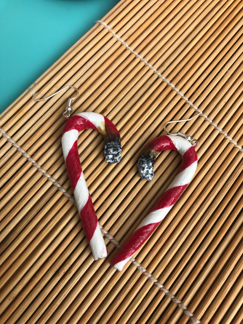 Candy cane Christmas joint marijuana weed cannabis cigarette Etsy