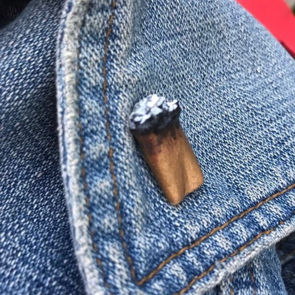 Gold blunt roach weed marijuana jewelry cannabis stoner pin Sweetchibababy cigar smoker pot head