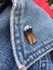 Gold blunt roach weed marijuana jewelry cannabis stoner pin Sweetchibababy cigar smoker pot head 
