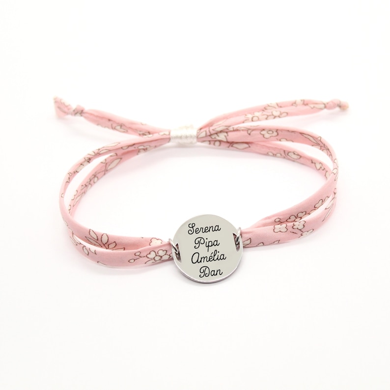bracelet personnalisé liberty gravé prénom cadeau unique néméti bijoux
