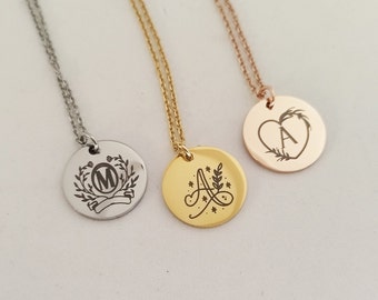 Cadeau Maman Fête des mères, Collier personnalisé, collier lettre, collier lettre prénom, collier femme, collier monogram élégant