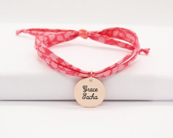 Cadeau personnalisé pour Maman, Bijou maman, Fête des mères, bracelet Liberty glenjade, Bijou personnalisé, Cadeau naissance personnalisé