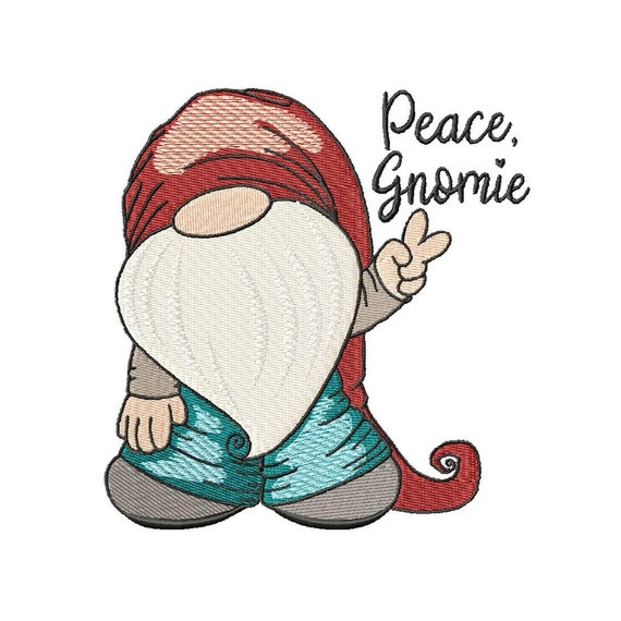 Gnome Embroidery Design Sizes Included Etsy