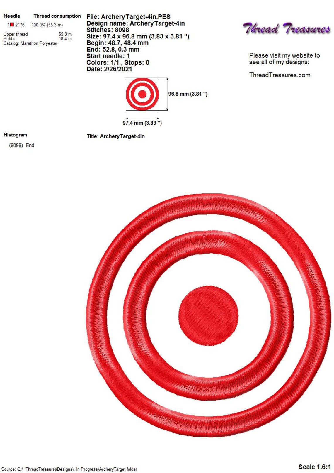 Archery Target Machine Embroidery Design Archery Target | Etsy