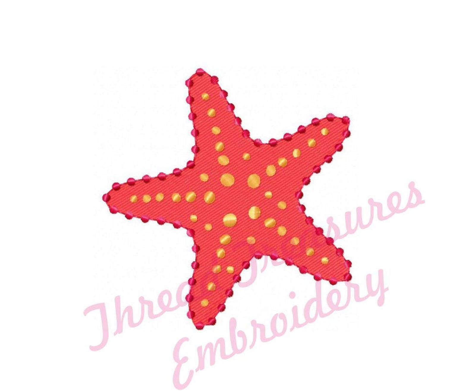 Starfish Embroidery Design 2 Inch 3 Inch 4x4 Hoop 5x7 Etsy