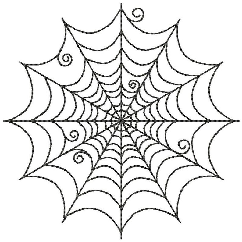 Spider Web Machine Embroidery Design 3 Sizes Etsy UK