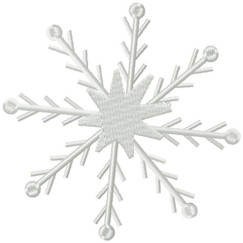 Snowflake embroidery design 4 sizes included  etsy