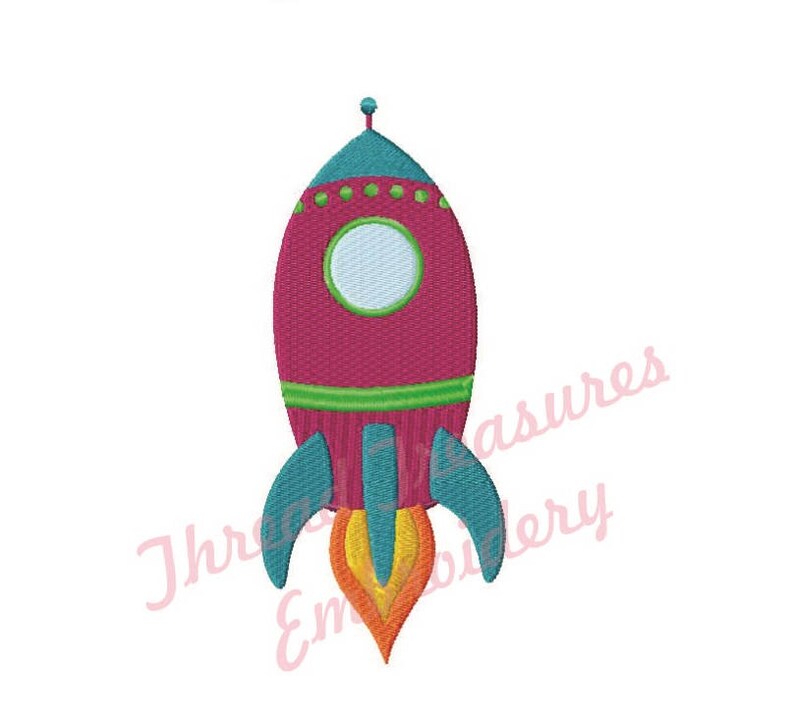 Space rocket ship machine jessecmault design 4x4 and 5x7 hoop  etsy