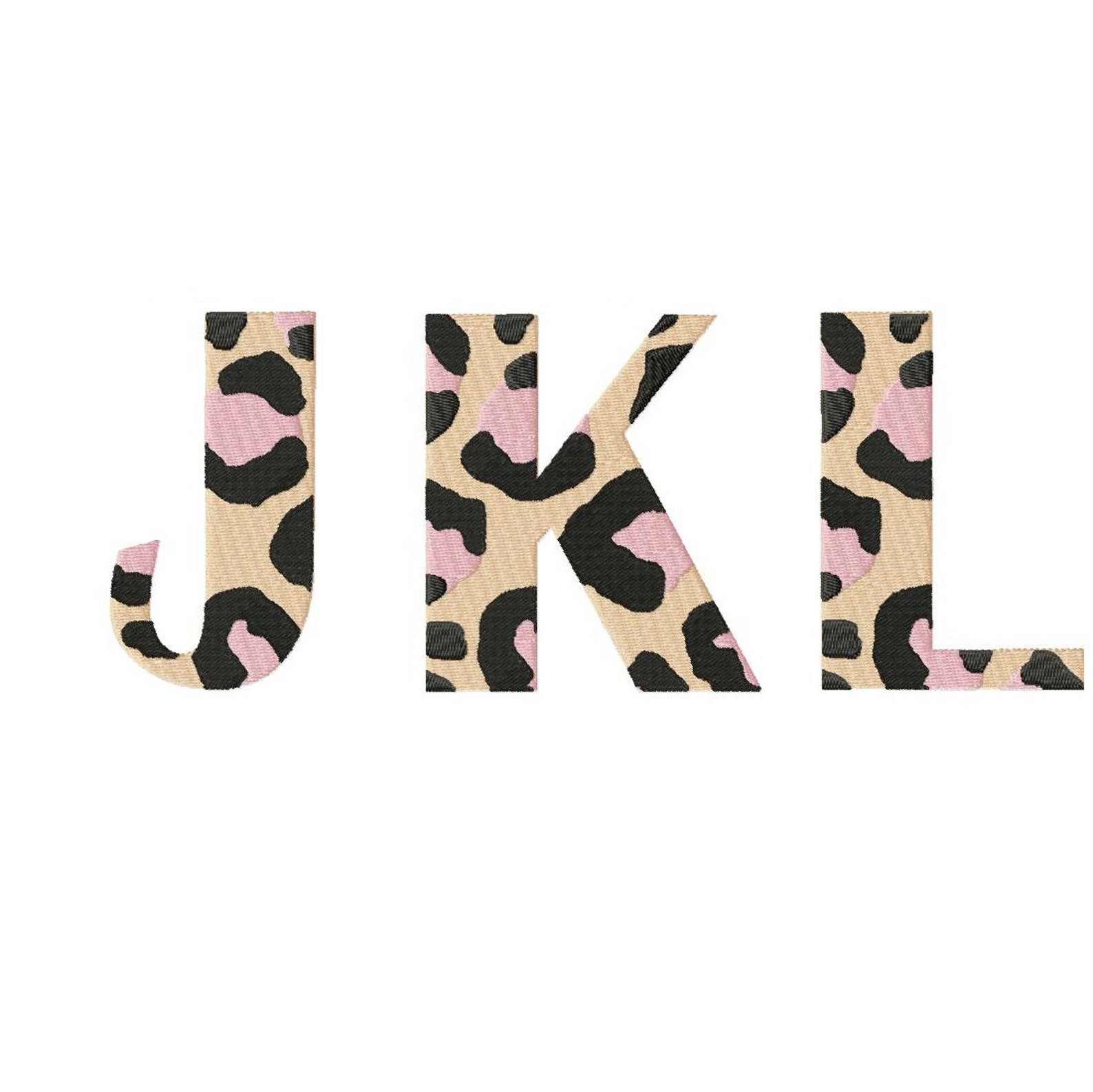 Leopard embroidery font leopard monogram font leopard font  etsy