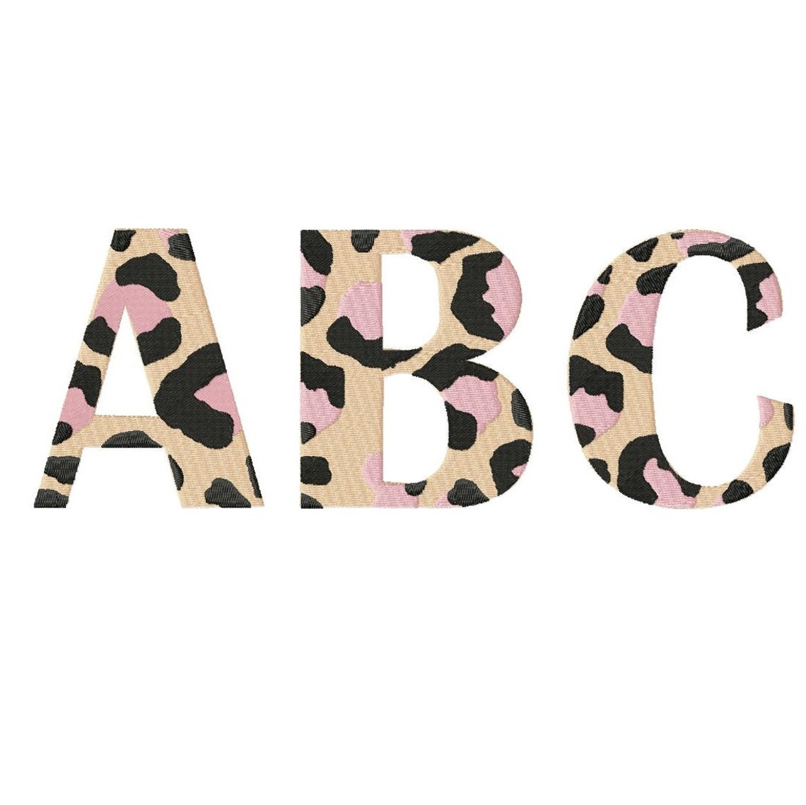 Leopard embroidery font leopard monogram font leopard font  etsy Leopard embroidery font leopard monogram font leopard font  etsy