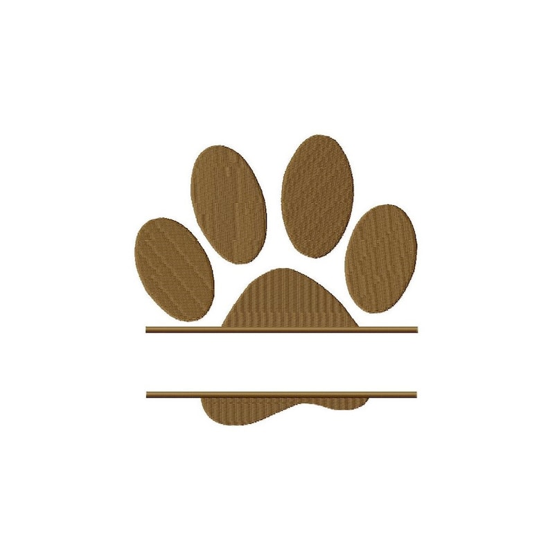 Split paw print monogram frame embroidery design 4x4 hoop  etsy Split paw print monogram frame embroidery design 4x4 hoop  etsy