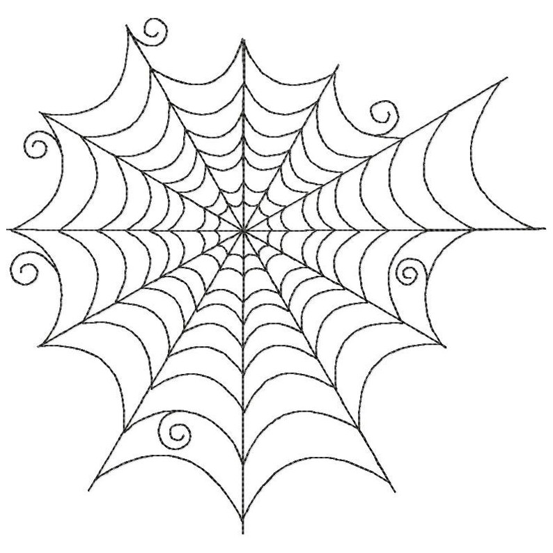 Spider Web Embroidery Design Bundle 3 Sizes Each Design Etsy
