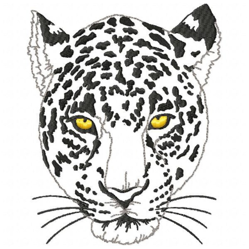 Leopard embroidery design 5x7 hoop  etsy Leopard embroidery design 5x7 hoop  etsy