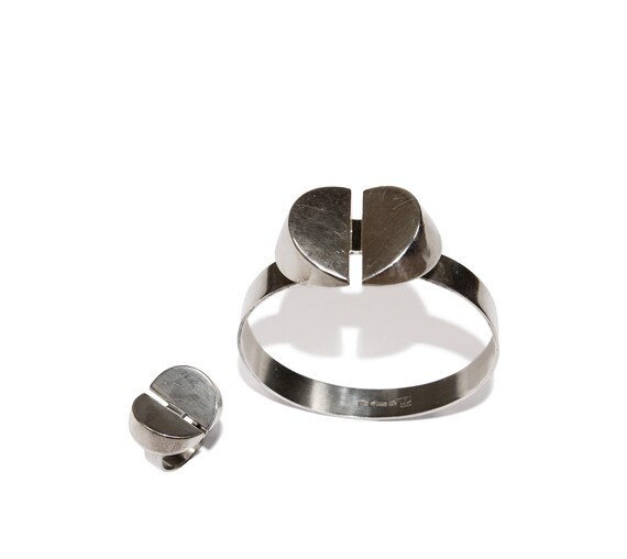 Modernist Urpo Kajander Kaunis Koru Silver Bracele