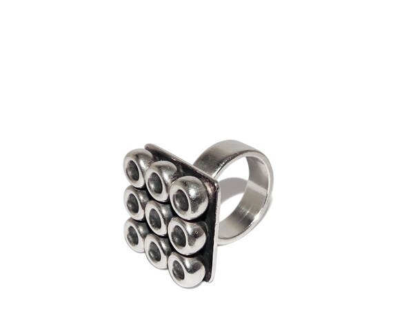 Modernist Kaija Aarikka Helmimeri Silver Ring Aari