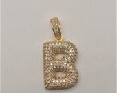 Custom "B" 10k, 4.4g,  yellow gold charm.