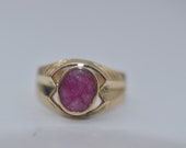 18k gold Ruby Ring 3.82 CTS TW