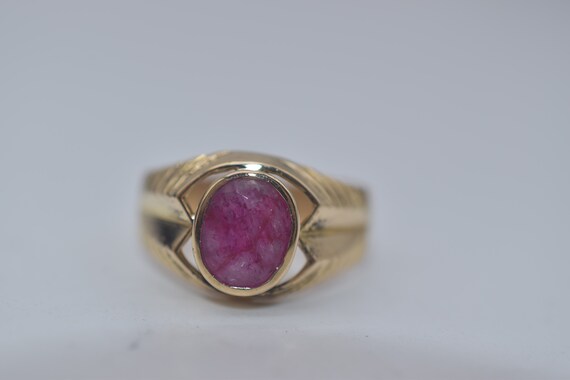 18k gold Ruby Ring 3.82 CTS TW - image 1