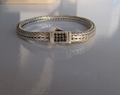 Woven Sterling Silver Philip Gavriel Sapphire Woven Bracelet