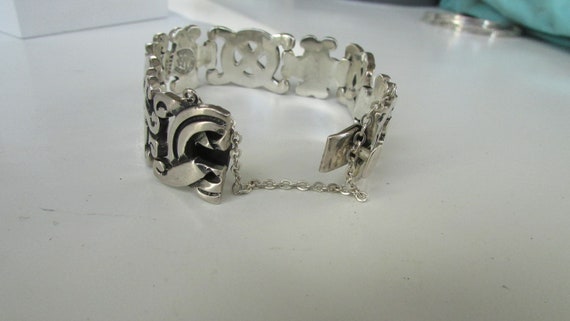 Vintage Ranch Taxco Sterling Silver 980 Bracelet - image 5