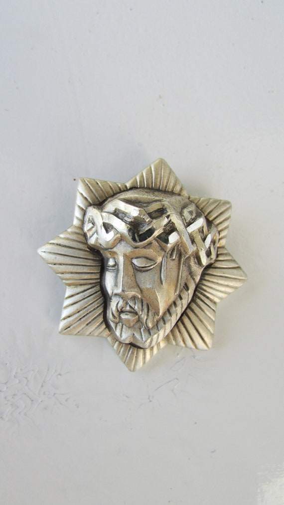 Sterling Silver Vintage Theda Jesus Star Pendant