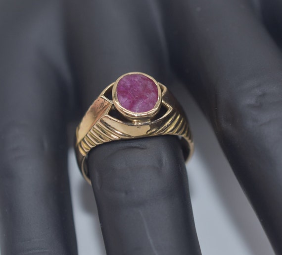 18k gold Ruby Ring 3.82 CTS TW - image 5