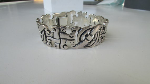 Vintage Ranch Taxco Sterling Silver 980 Bracelet - image 4