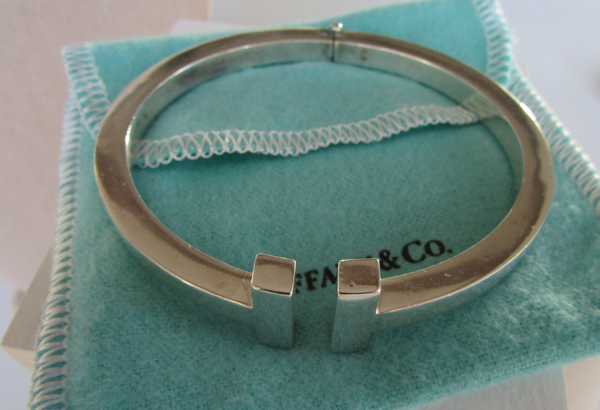 Tiffany Co Sterling Silver T Bracelet 7 Etsy