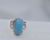 14k Rose Gold Turquoise Artisan Ring