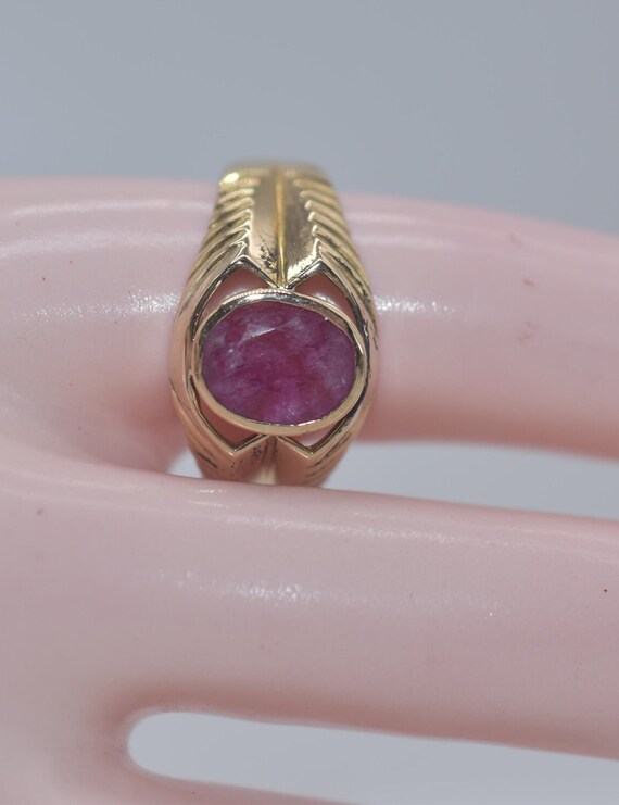 18k gold Ruby Ring 3.82 CTS TW - image 7