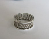 Sterling Silver Tiffany & Co Retired Banded Mesh Ring