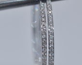 14k White Gold In and Out Diamond Hoop Earrings 4.06 CTS TW