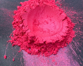 TRUE RED Pearlescent Pigment Cosmetic Grade Colorant for Nail Polish,  Mineral Makeup, Eye Shadow, Lip, Soap Stable 6025