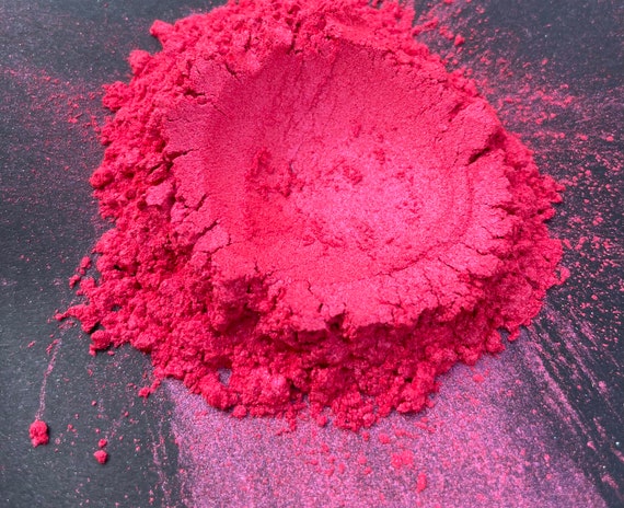 TRUE RED Pearlescent Pigment Cosmetic Grade Colorant for Nail Polish,  Mineral Makeup, Eye Shadow, Lip, Soap Stable