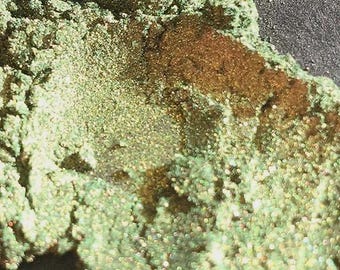Green/Golden Duo Color Shifting Mica Colorant Cosmetic Grade Pigment for Nail Polish, Crafts, Makeup, Soap. Painter Supplies 67603