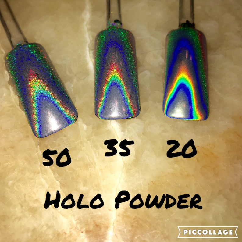50 Micron Holographic Unicorn Powder Ultra Fine for Holographic Nails, Chrome Nails, Nail Art, Nail Polish, Cosmetics, Lotions image 5