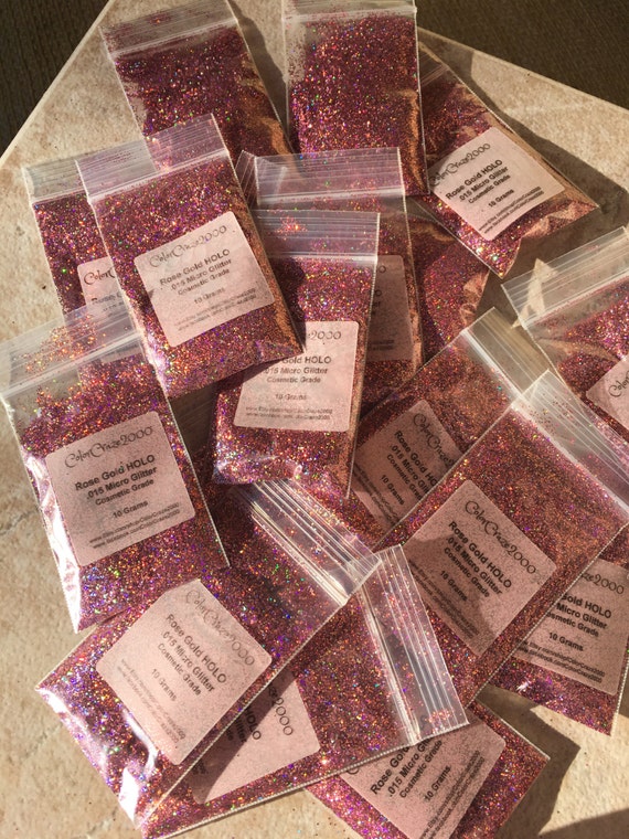 Pink Rose Gold Holographic Glitter .015 Ultra Fine Micro Etsy