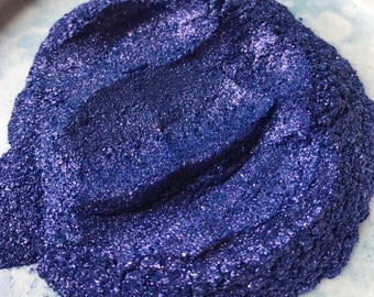 Bright Blue Violet (30-150) Pearlescent Pigment Cosmetic Grade for Nail Polish, Cosmetics, Eye Shadow, Lip, Soap, Paint, Crafts 7669