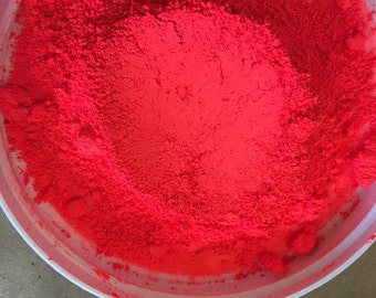 Pigmento rojo neón fluorescente para esmalte de uñas independiente, suministros para manualidades, artículos para jabón y velas