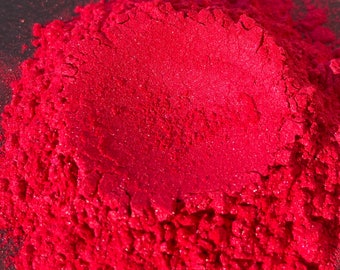 SYN RED 10-60 Pearlescent Pigment Cosmetic Grade Colorant for Nail Polish, Crafts, Makeup, Eye Shadow, Lip, Soap, Paint 7415