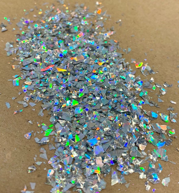 10g Chunky Glitter Mixed Shapes Crafts Nail Art Resin holographic blue Nr6