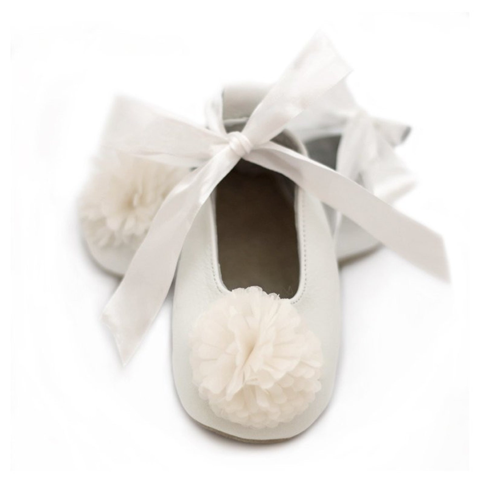 flower girl shoes, off white baptism ballet flats for girls, christening shoes, baby shower gift, birthday gift, for baby and to