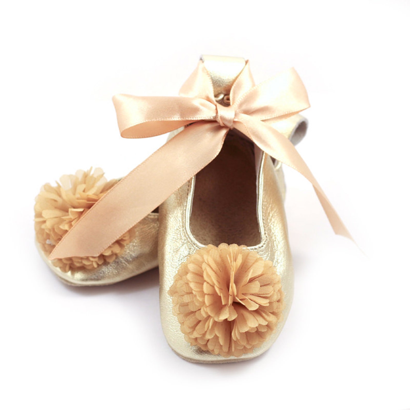 gold ballet flats, baby girl valentines outfit, baby shower gift, birthday shoes, baby and toddler girl shoes, leather shoes
