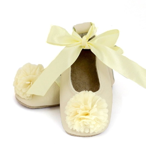 cream flower girl shoes